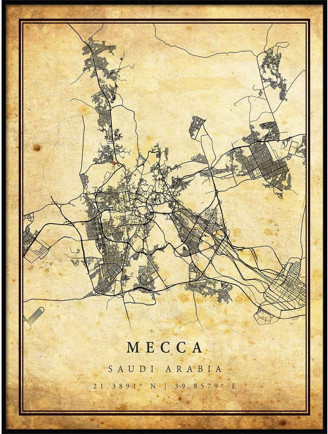 La Mecca (Makkah) mappa antica