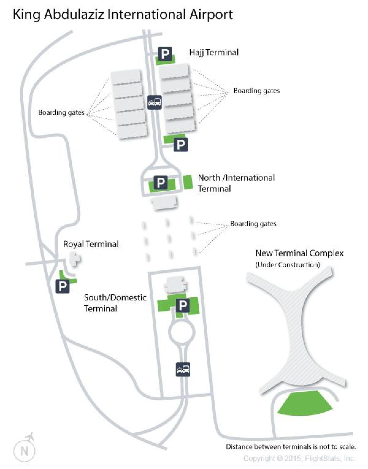 Mappa del terminal dell'aeroporto della Mecca (Makkah)
